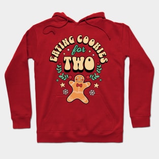 Eating Christmas Cookies for Two - Pregnancy Reveal Xmas Hoodie